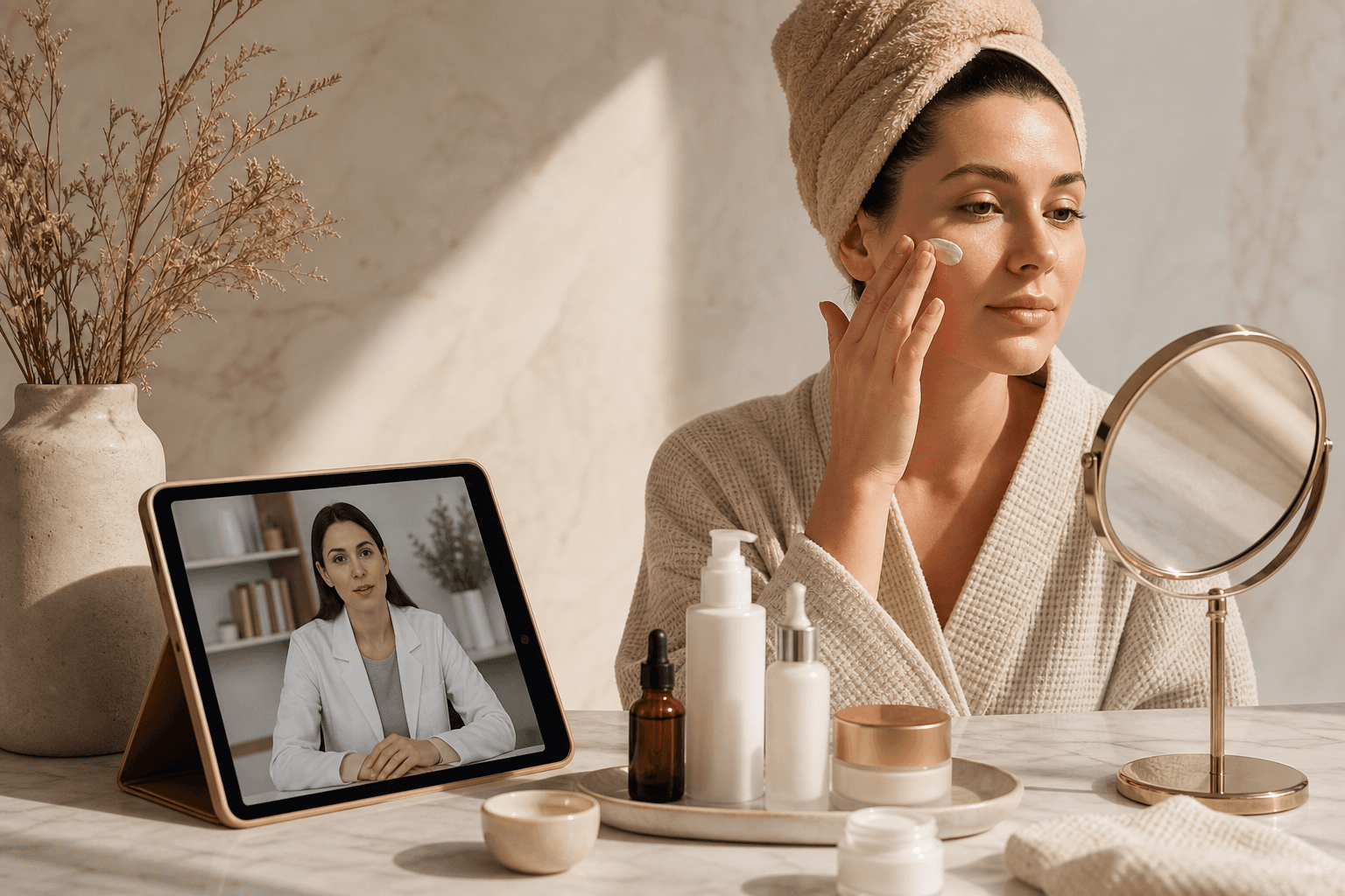 Blog post image: Skincare Routine for a Glow Up: A Dermatologist-Backed 30-Day Plan
